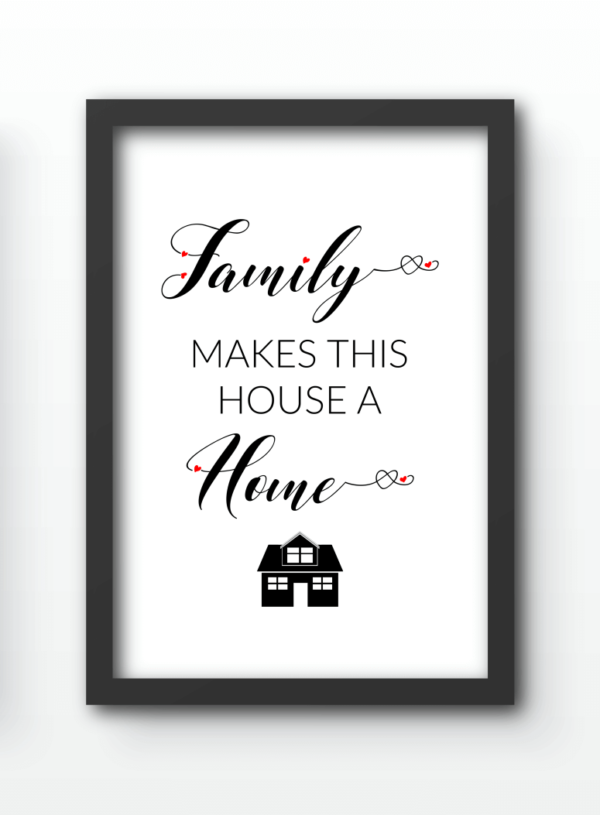 Funny Wall Art Prints - Family Makes This House a Home