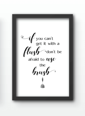 Funny Wall Art Prints - If You Cant Get It With a Flush - 1053h