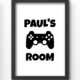 Funny Wall Art Prints - Pauls Room Playstation
